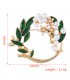 SB255 - Simple diamond wreath Saree Brooch
